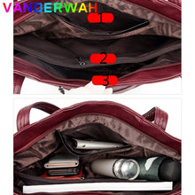 Load image into Gallery viewer, New Casual Tote Soft Leather Luxury Handbag Women's Bag Designer Ladies Large Shoulder Crossbody Hand Sac for Female Patchwork