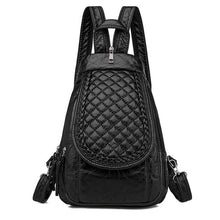 Load image into Gallery viewer, New Embroidery Orchid Women Backpack Casual 3 in 1 Backpack For Teenage Girls Soft Washed PU Leather Chest Bags For Women Sac