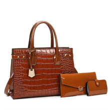 Load image into Gallery viewer, Pantent Leather Women Messenger Bags Crocodile Female Crossbody Shoulder Hand bags For Women 2022 High Quality Ladies Handbags