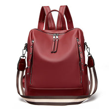 Load image into Gallery viewer, Brand Luxury Backpacks Soft Leather Waterproof Bagpack Preppy Style Young Student Bags Multifunction Mochilas Feminina Sac A Dos