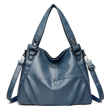 Load image into Gallery viewer, High-end Leather Top-handle Bag Casual Tote Large Capacity Woman Bags Luxury Designer Handbag Purses Brand Shoulder Sac A Main