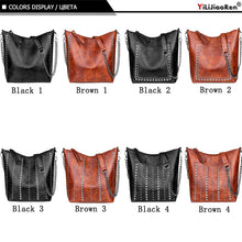 Load image into Gallery viewer, Retro Rivet Shoulder Bag Chain Crossbody Bags for Women Luxury Leather Messenger Bag Women Large Handbag Lady Bolsas De Mujer