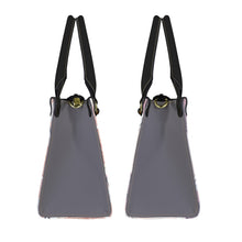 Load image into Gallery viewer, purple flowers PU Leather Handbag-Small (Model 1747)