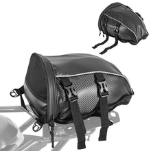 Load image into Gallery viewer, Motorcycle Tail Bag, 10 L Motorcycle Rear Seat Bag With Waterproof Rain Cover, Outdoor Sports Motorbike Luggage Storage Trunk Rack Backpack Handbag With Shoulder Strap And Inner Pocket, Black