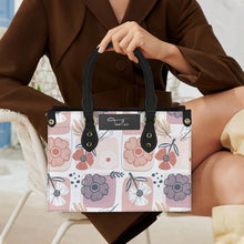 Load image into Gallery viewer, purple flowers PU Leather Handbag-Small (Model 1747)