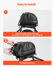 Load image into Gallery viewer, Motorcycle Tail Bag, 10 L Motorcycle Rear Seat Bag With Waterproof Rain Cover, Outdoor Sports Motorbike Luggage Storage Trunk Rack Backpack Handbag With Shoulder Strap And Inner Pocket, Black