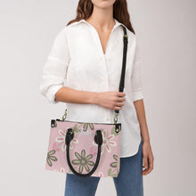 Load image into Gallery viewer, Green Flower Purse PU Leather Handbag-Small (Model 1747)