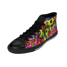 Load image into Gallery viewer, Vintage Rainbow Hearts Women's High-top Sneakers