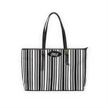Load image into Gallery viewer, White Striped PU Leather Shoulder Bag