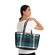 Load image into Gallery viewer, Blueberry Plaid PU Leather Shoulder Bag
