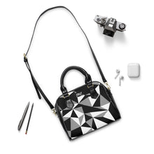 Load image into Gallery viewer, Black Puzzle Shoulder Handbag