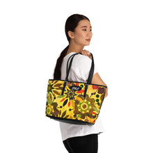Load image into Gallery viewer, Bursting Air Flowers PU Leather Shoulder Bag