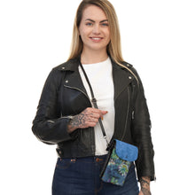 Load image into Gallery viewer, Sketch Flower Small Cell Phone Wallet