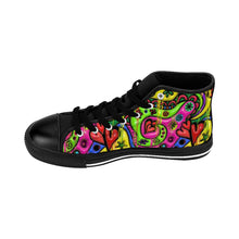 Load image into Gallery viewer, Vintage Rainbow Hearts Women's High-top Sneakers