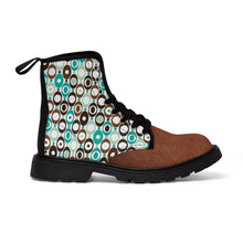 Load image into Gallery viewer, Wild Brown Circles Women's/Youth Canvas Boots