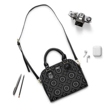 Load image into Gallery viewer, Black Rose Shoulder Handbag