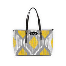 Load image into Gallery viewer, Big Yellow Gray PU Leather Shoulder Bag