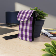 Load image into Gallery viewer, Traveling Purple Small Cell Phone Wallet