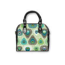 Load image into Gallery viewer, Green Feather Shoulder Handbag
