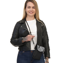 Load image into Gallery viewer, Zig Zag Black Small Cell Phone Wallet