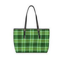 Load image into Gallery viewer, New Green Plaid PU Leather Shoulder Bag