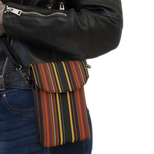 Load image into Gallery viewer, Fall Stripes Small Cell Phone Wallet