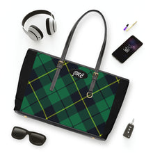 Load image into Gallery viewer, Green Plaid 2 PU Leather Shoulder Bag