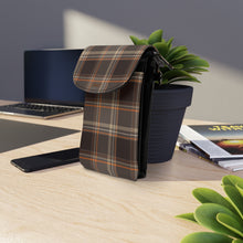 Load image into Gallery viewer, Brown Check Small Cell Phone Wallet