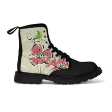 Load image into Gallery viewer, Wild Pink Flower Women's/Youth Canvas Boots
