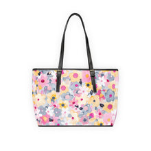 Load image into Gallery viewer, Pasty Pink Flowers PU Leather Shoulder Bag