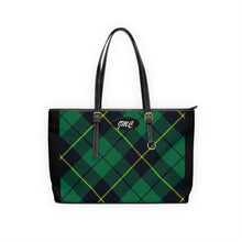 Load image into Gallery viewer, Green Plaid 2 PU Leather Shoulder Bag