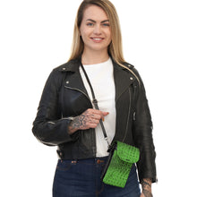 Load image into Gallery viewer, Green Vintage Small Cell Phone Wallet