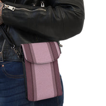 Load image into Gallery viewer, Tweed Purple Small Cell Phone Wallet