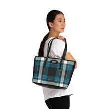 Load image into Gallery viewer, Blueberry Plaid PU Leather Shoulder Bag