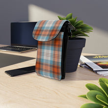 Load image into Gallery viewer, Blue Knight Plaid Small Cell Phone Wallet