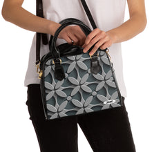 Load image into Gallery viewer, Gray Fan Flower 3D Shoulder Handbag