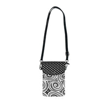 Load image into Gallery viewer, Polka Dot Swirl Small Cell Phone Wallet