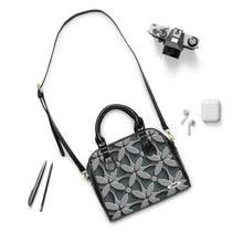 Load image into Gallery viewer, Gray Fan Flower 3D Shoulder Handbag