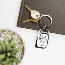 Load image into Gallery viewer, Crazy About Music Rectangle Photo Keyring