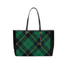 Load image into Gallery viewer, Green Plaid 2 PU Leather Shoulder Bag