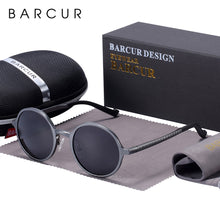 Load image into Gallery viewer, BARCUR Brand Light Weight Round Sunglasses Luxury Brand Men Glasses Retro Vintage Women Sun glasses