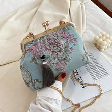 Load image into Gallery viewer, Chain Women Shoulder Crossbody Messenger Bag Women's Handbags Autumn Vintage Fashion Flowers Bag Bags Kiss Lock Shell Bags Bag