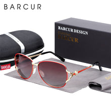 Load image into Gallery viewer, BARCUR Women Gradient Sunglasses Polarized Sun Glasses Luxury Round Eyewear lunette de soleil homme
