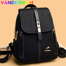 Load image into Gallery viewer, Women Fashion PU Leather Backpack Female Teenager Large Capacity School Bag Lady Travel Shopping Rucksack Student Class Bagpack