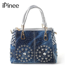 Load image into Gallery viewer, iPinee Casual Ladies Tote Bags Designer Crystal Diamond Women Messenger Bags Famous Brand Luxury Handbags Women Bags
