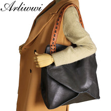 Load image into Gallery viewer, Arliwwi New Fashion Bags 100% Genuine Leather Handbags Large Capacity Hot Design Women Bags Multifunction Shoulder Bag GS02