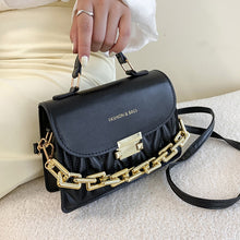 Load image into Gallery viewer, New Embroidery Shoulder Bags for Women Thick Chain Handbags Female Purse PU Leather Flap Crossbody Bags Fashion Designer
