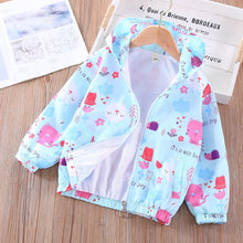 Load image into Gallery viewer, 2022 Spring And Autumn New Long-sleeved Little Girls Clothing Kids Fashion Green Jacket Cartoon Kitten Cat Bluey Jaket Girl