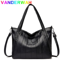 Load image into Gallery viewer, New Casual Tote Soft Leather Luxury Handbag Women's Bag Designer Ladies Large Shoulder Crossbody Hand Sac for Female Patchwork