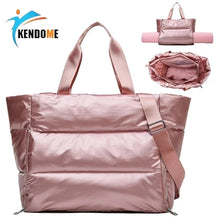 Load image into Gallery viewer, Women Gym Sports Bag Waterproof Swimming Yoga Mat Blosa Pink Weekend Travel Duffle Bags for Women Sport Fitness Shoulder Handbag